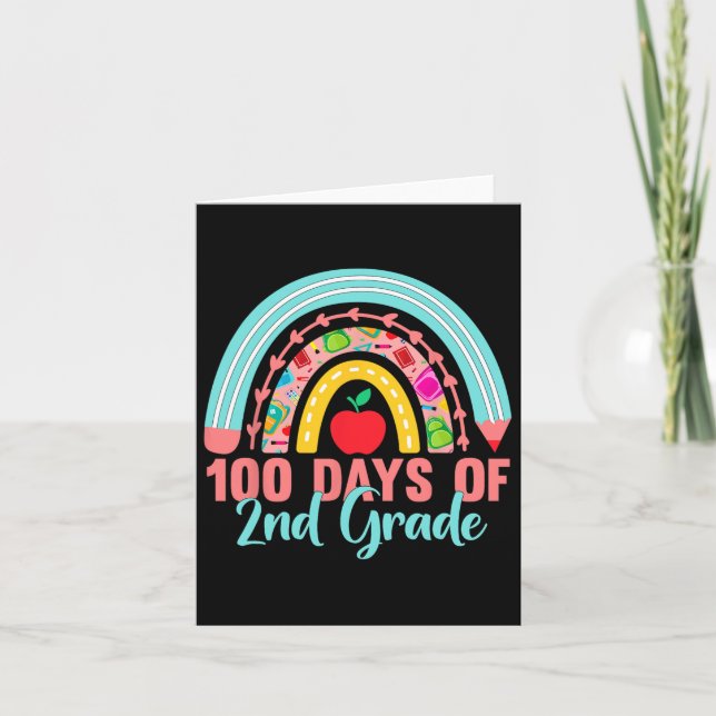 Regnbåge 100 dagar för 100-dagslärare i Klass Kort (Framsida)