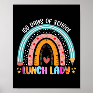 Regnbåge 100 dagar för skollunchen Dam Älskare 100 Poster