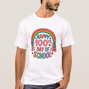 Regnbåge 100 dagar i Lycklig 100 dagar i Scho T Shirt