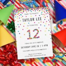 Regnbåge 12 år gammal Födelsedagsfest, 12:e födels