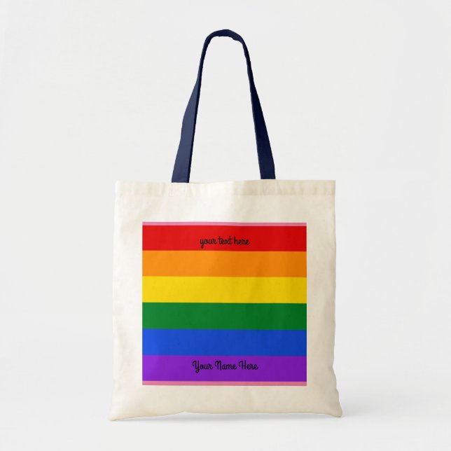 Regnbåge #1 Tote Bag Tygkasse (Framsidan)