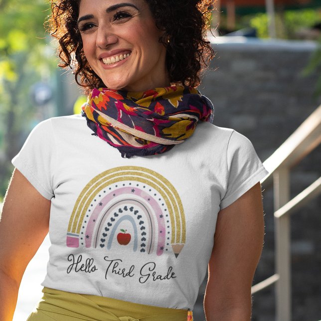 Regnbåge 3:e Klass Tröja för lärare | BACK TO SCHO (Skapare uppladdad)