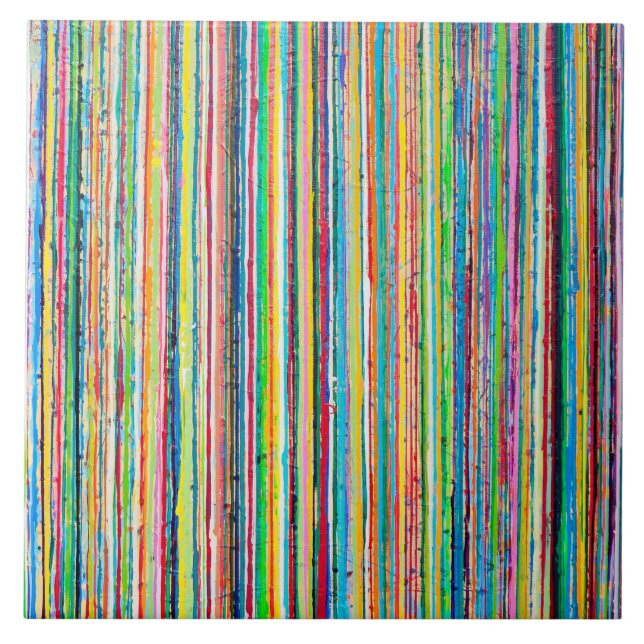 Regnbåge 6 x 6 keramiskt plattor kakelplatta (Framsidan)