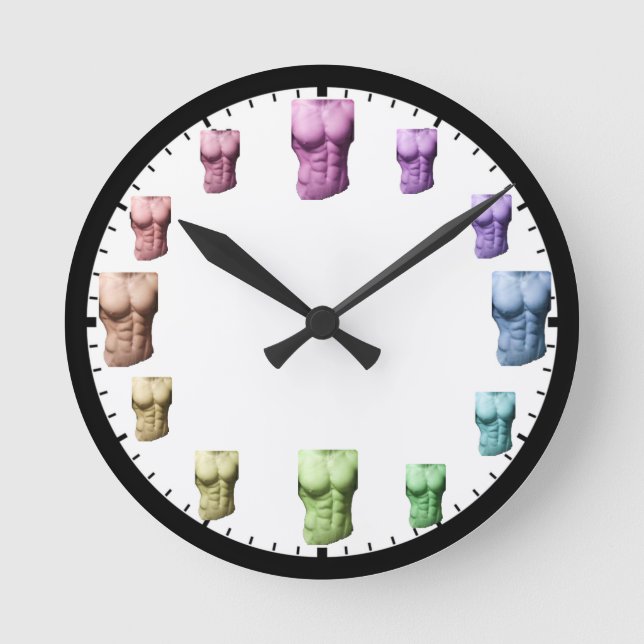 Regnbåge Abs Wall Clock Rund Klocka (Framsida)
