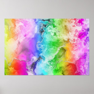 "Regnbåge" Abstrakt Art Poster