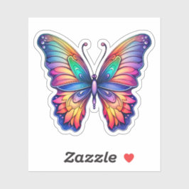 Regnbåge Abstrakt Butterfly Watercolor Artwork Klistermärken