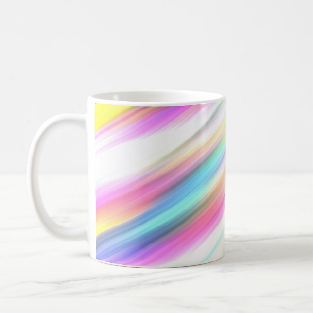 regnbåge abstrakt  kaffemugg (Vänster)