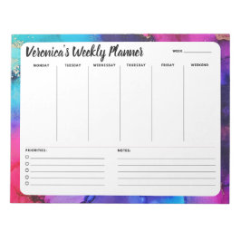 Regnbåge Abstrakt varje vecka för att göra lista ö Anteckningsblock