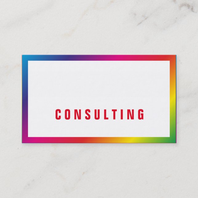 Regnbåge, affärskort visitkort (Framsida)