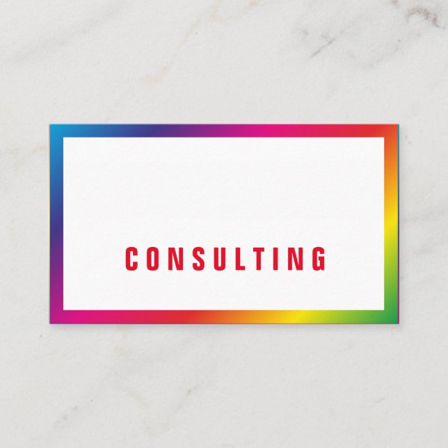 Regnbåge, affärskort visitkort (Framsida)