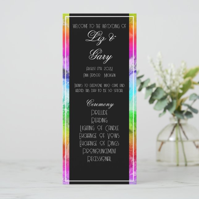 Regnbåge Alcohol Bläck Watercolor Program (Stående Fram)