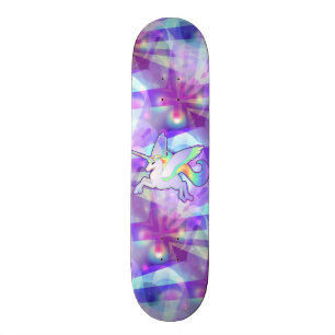 Regnbåge Alicorn Skateboard Bräda 19,5 Cm
