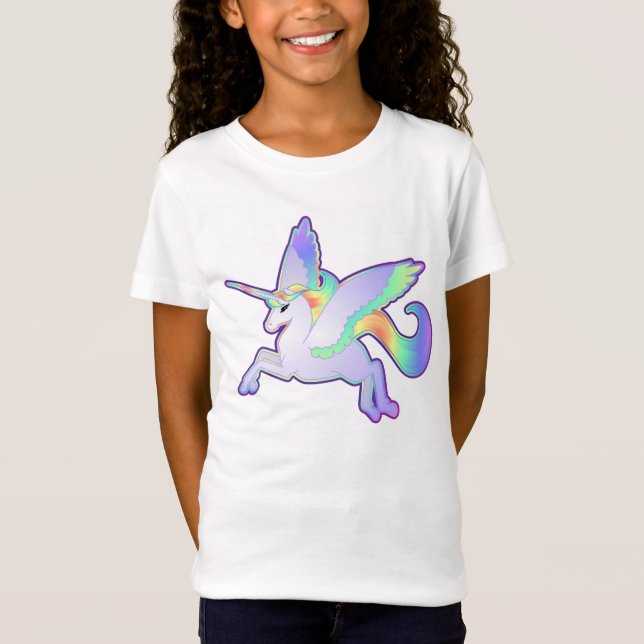 Regnbåge Alicorn T-shirt (Framsida)