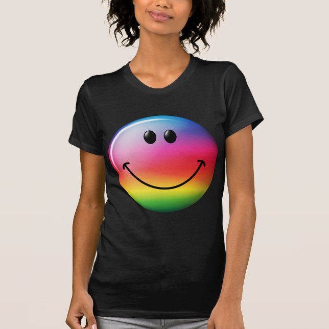 Regnbåge Ansikte T-shirt (Framsida)