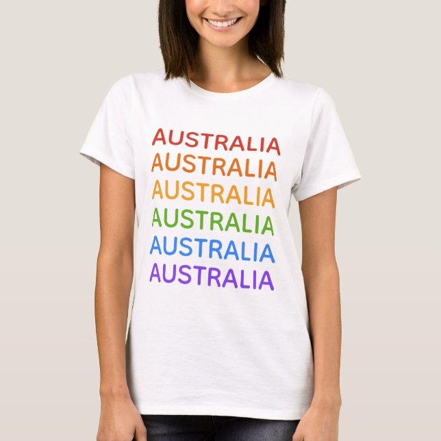 Regnbåge Australiskjortor och jacka T-shirt (Framsida)