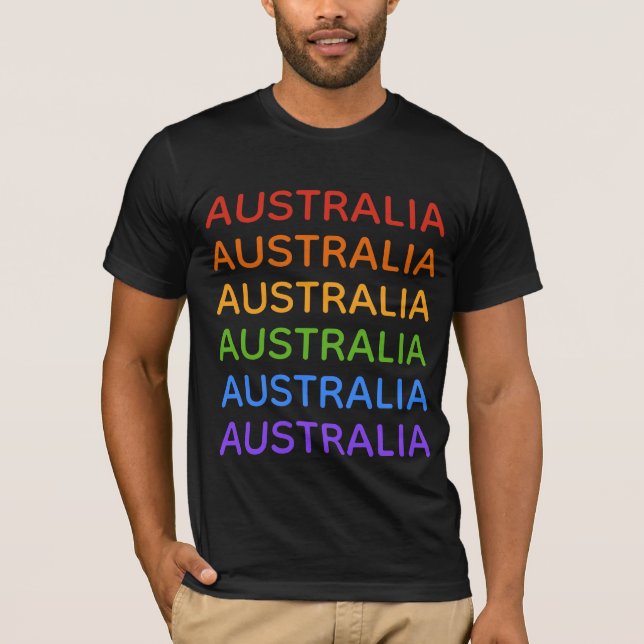 Regnbåge Australiskjortor och jacka T-shirt (Framsida)