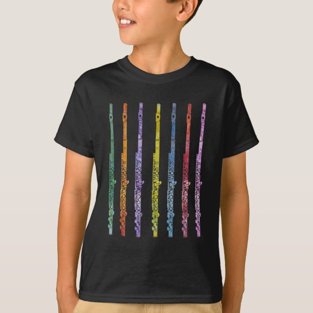 Regnbåge av flöjter tee shirt (Framsida)