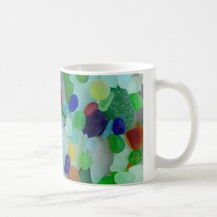 Regnbåge av havsexponeringsglas, glass mugg för