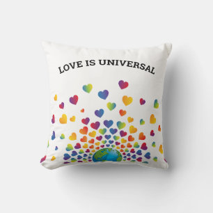 Regnbåge av hjärtans design kudde