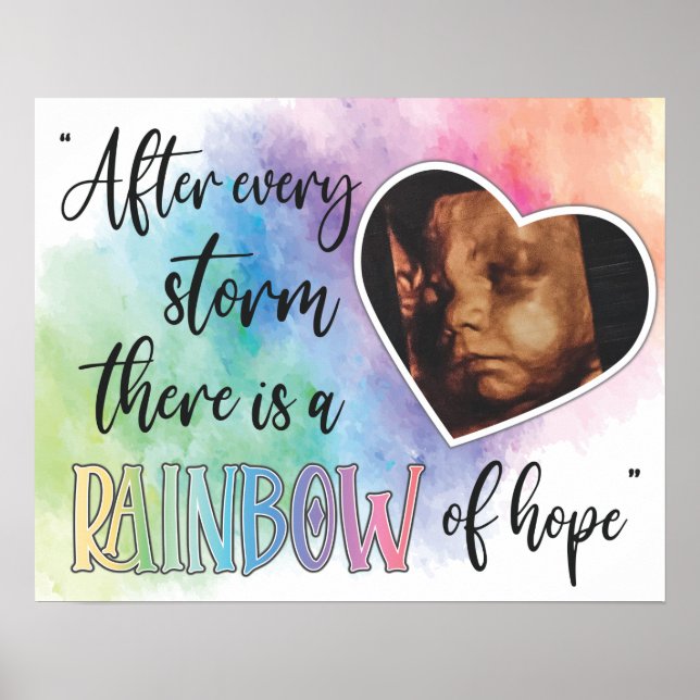 Regnbåge av hopp Baby Ultraljud Poster (Framsidan)