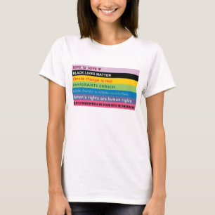 Regnbåge av progressiva slogan tee shirt