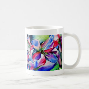 Regnbåge Azalea-blommans ursprungliga vattenfärgsm Kaffemugg