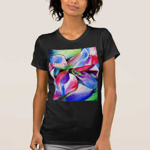 Regnbåge Azalea-blommans ursprungliga vattenfärgsm T-shirt