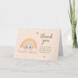 Regnbåge Baby Shower Tacksamhetskort Kort
