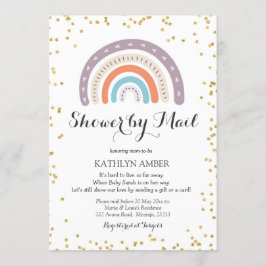 Regnbåge Babyskor per e-postinbjudan Inbjudningar