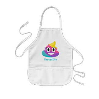 Regnbåge Bajs Emoji Barnförkläde