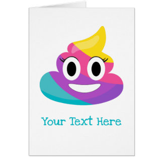 Regnbåge Bajs Emoji Hälsningskort