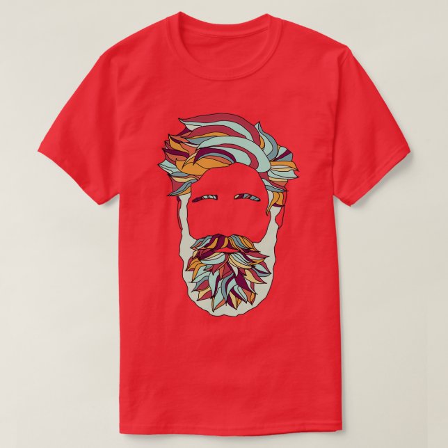 Regnbåge Beard 3 T Shirt (Design framsida)