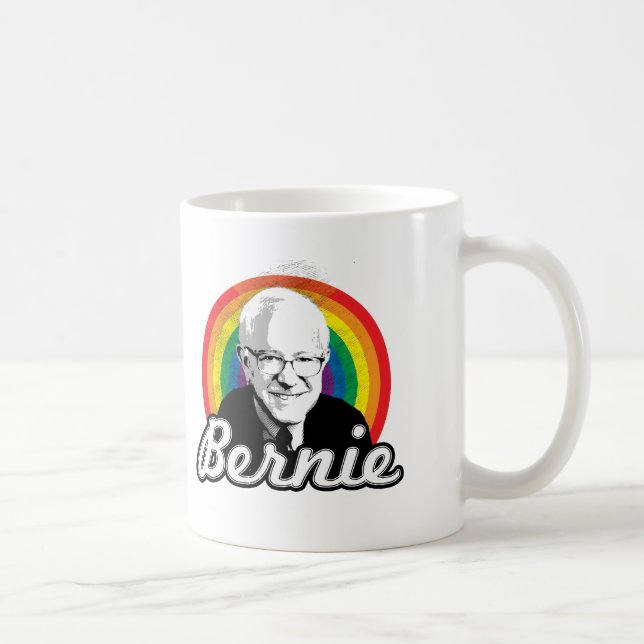 Regnbåge Bernie - HBTQ-politik - Kaffemugg (Höger)