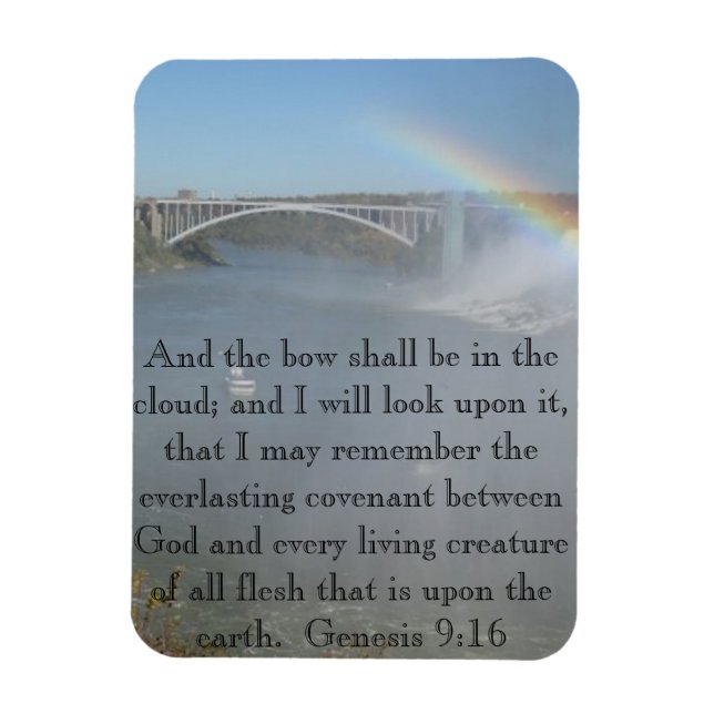 Regnbåge Bible Scripture Magnet (Vertikal)