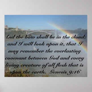 Regnbåge Bible Scripture Poster