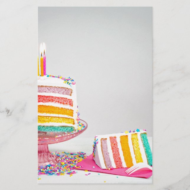 regnbåge Birthday Cake (Framsida)