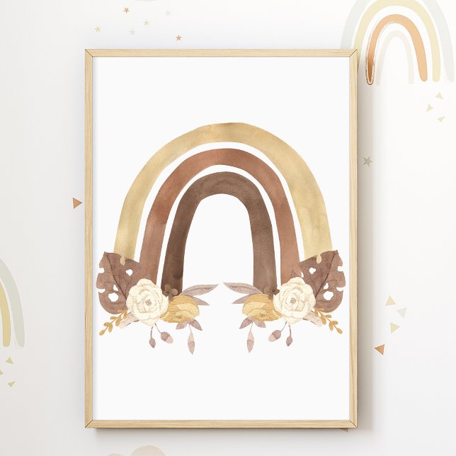 Regnbåge Blomma Affisch Barnkammare Tryck (Skapare uppladdad)