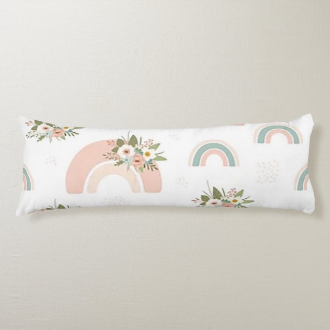 Regnbåge&blommor Kroppskudde (Framsidan)