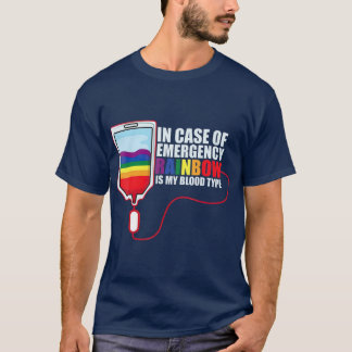 Regnbåge Blood typ Homosexual eller Gay Boy T Shirt