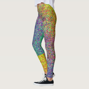 Regnbåge Blur Mönster Leggings