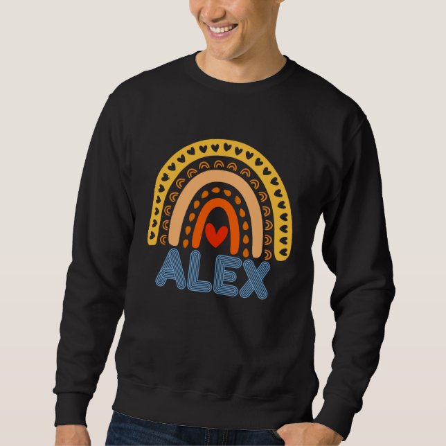 Regnbåge Boho Alex Lång Ärmad Tröja (Framsida)