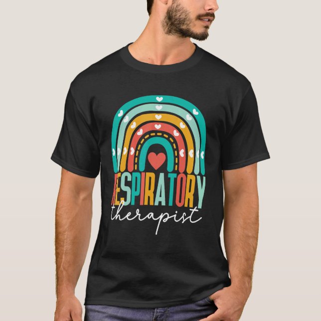 Regnbåge Boho - kologen respiratorisk terapi r in T Shirt (Framsida)