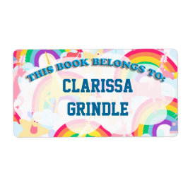 Regnbåge Bok-etiketter Fraktsedel