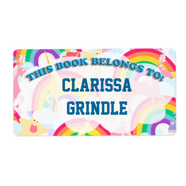 Regnbåge Bok-etiketter Fraktsedel (Framsidan)