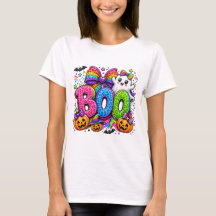 Regnbåge Boo Spök Halloween Tröja