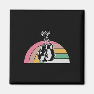 Regnbåge Boxing-handskar Retro Stil Design Magnet
