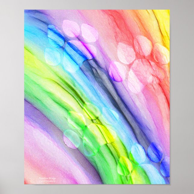 Regnbåge Bridge Hundar Fine Art Poster/skriver ut Poster (Framsidan)