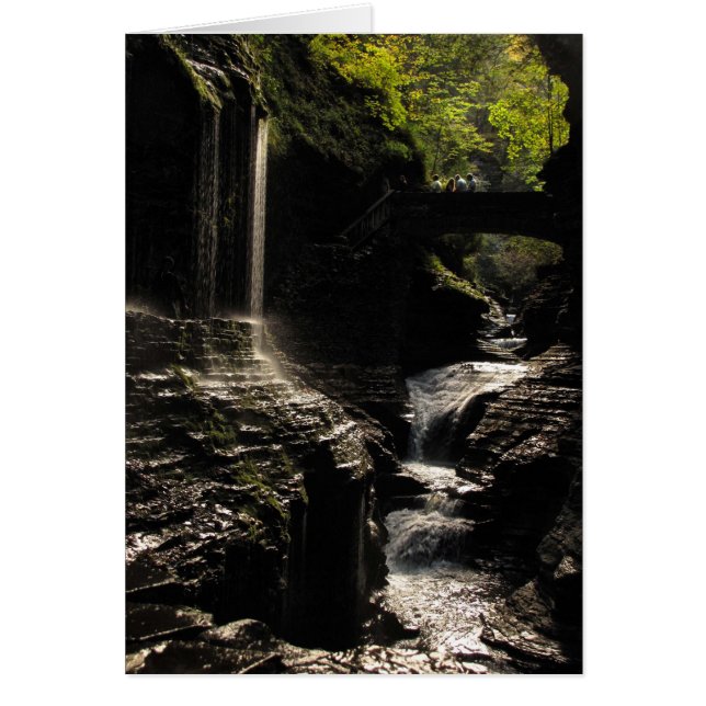Regnbåge Bridge på Watkins Glen Blank Card Hälsningskort (Framsidan)
