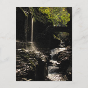 Regnbåge Bridge på Watkins Glen Postcard Vykort