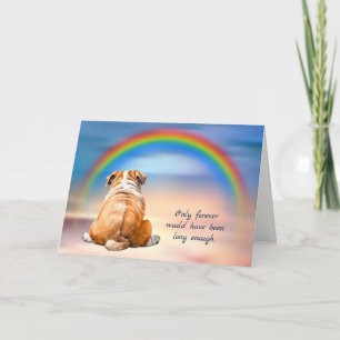 Regnbåge Bulldog Sympathy Card Helgkort